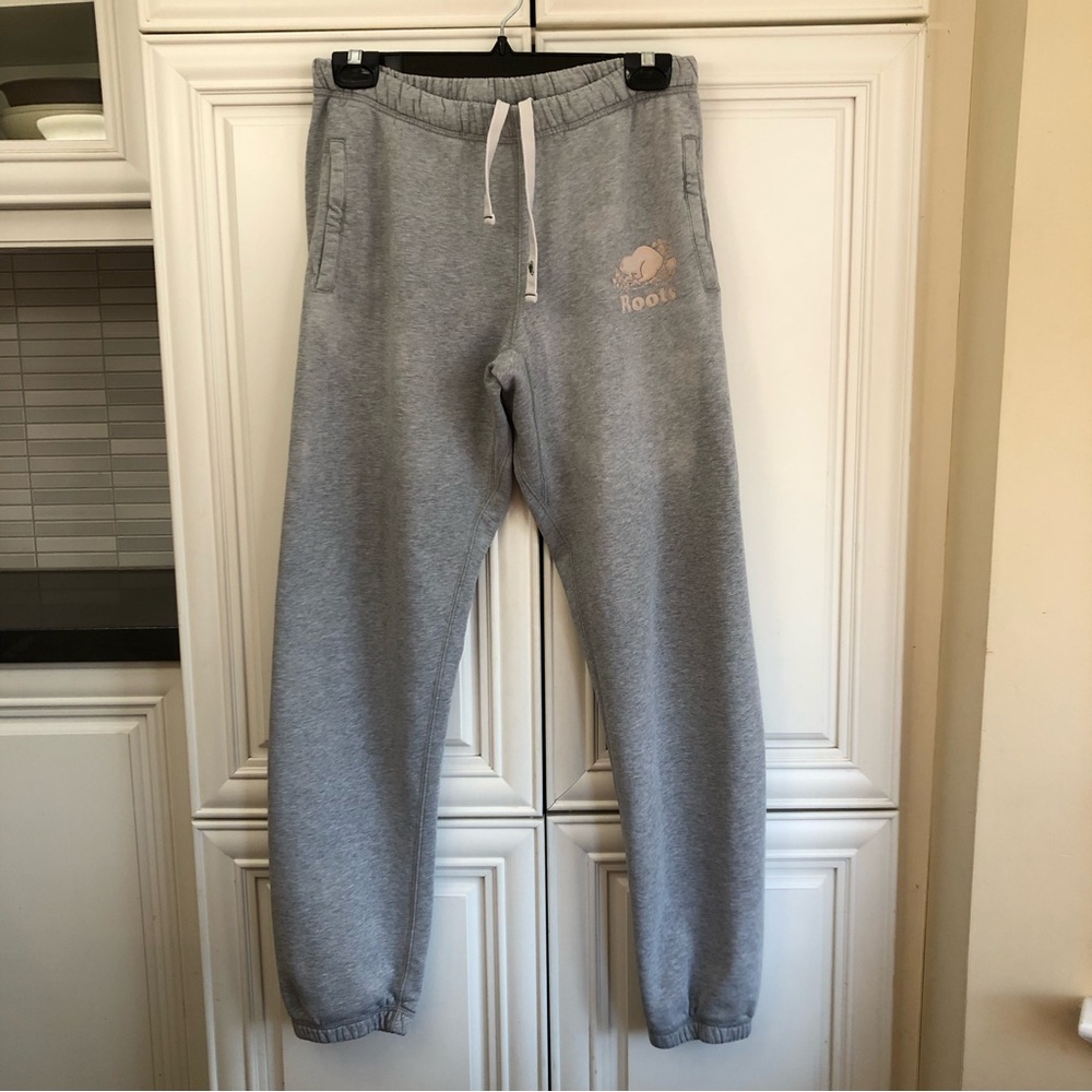 Roots grey organic cotton blend women’s sweatpants